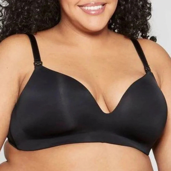 Auden Women's Nursing Wirefree Bra 34C Black NWT New with Tags - Picture 6 of 7